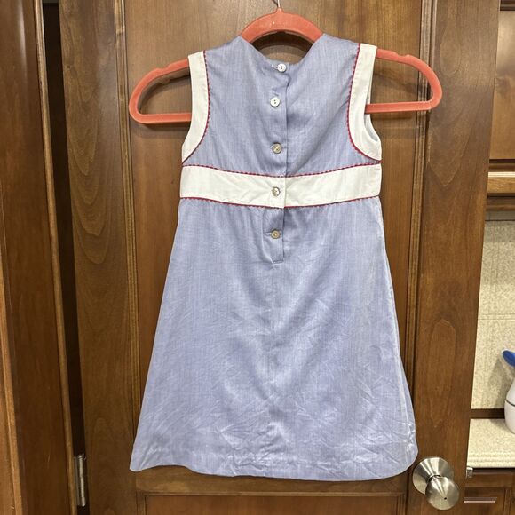 Papo  D’ Anjo Girls Sleeveless Blue Dress Jumper Size 6 - Picture 4 of 9